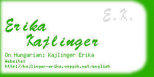 erika kajlinger business card